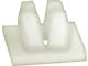 Ford Mustang Front License Plate Nut Fastener - Self-Threading - White Plastic