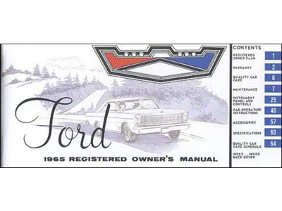 1965 Ford Car Owners Manual