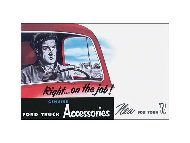 1952 Ford Truck Foldout Color Accessory Brochure