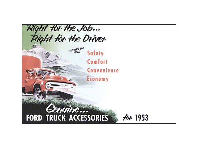 1953 Ford Truck Color Accessory Brochure
