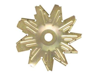 Ford Pickup Truck Alternator Fan - Gold Zinc Dichromate Finish - 10 Blade - Not For 70, 90 Or 100 Amp - F100
