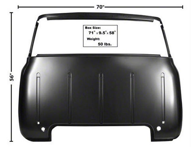 Ford Pickup Truck Back Cab Panel - For Large Rear Window