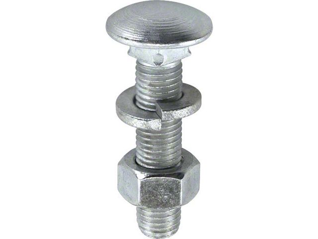Ford Pickup Truck Bed Carriage Bolt - Plain Finish - Fine Thread - 1-1/2 Long - 8 Foot Bed With Square Punched Holes