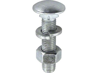Ford Pickup Truck Bed Carriage Bolt - Plain Finish - Fine Thread - 1-1/2 Long - 8 Foot Bed With Square Punched Holes