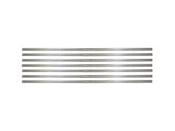 Pickup Truck Bed Strip Set - Polished Stainless Steel - 7 Pieces - For Short, 6 1/2' Bed With Square-Punched Holes (1952 F1; 1952 F2; 1952 F3; 51-52 F4)