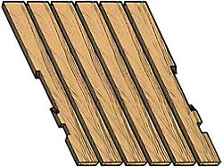 Ford Pickup Truck Bed Wood Floor Kit - Oak - Installs UnderMetal Floor As Original