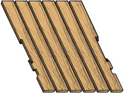 Ford Pickup Truck Bed Wood Floor Kit - Oak - Installs UnderMetal Floor As Original