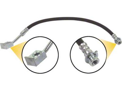 Front Brake Hose - Left - 19-1/4 Long - Disc Brakes - 2 Wheel Drive (73-79 F-100; 73-79 F-250; 73-79 F-350; 75-79 F-150)