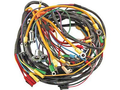 Ford Pickup Truck Dash Wiring Harness - Molded Ends - Use With 50 Amp Alternator - V8