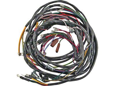 Ford Pickup Truck Dash Wiring Harness - PVC Wire - Use WithGenerator & Oil Lights - V8