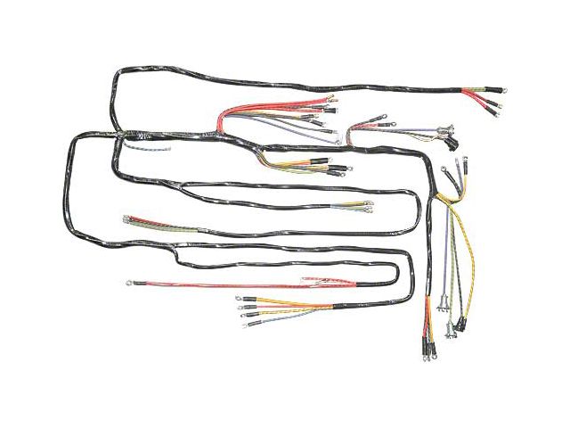 Ford Pickup Truck Dash Wiring Harness - With Regulator By Generator - Use With Generator & Oil Lights - V8