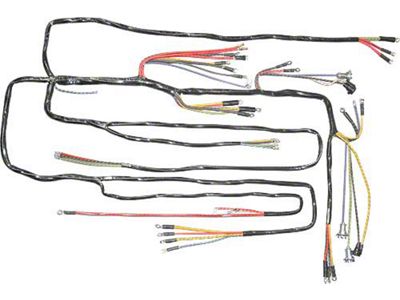 Ford Pickup Truck Dash Wiring Harness - With Regulator By Generator - Use With Generator & Oil Lights - V8