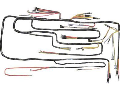 Ford Pickup Truck Dash Wiring Harness - Use With Generator & Oil Lights - 6 Cylinder