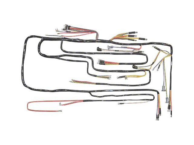 Ford Pickup Truck Dash Wiring Harness - Use With Generator & Oil Lights - 6 Cylinder