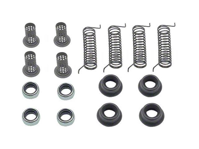 Ford Pickup Truck Disc Brake Hardware Kit - Dual Piston Calipers - 2-Wheel Drive - F250 Thru F350