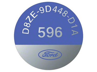 Ford Pickup Truck EGR Valve Decal - D8ZE-9D448D1A