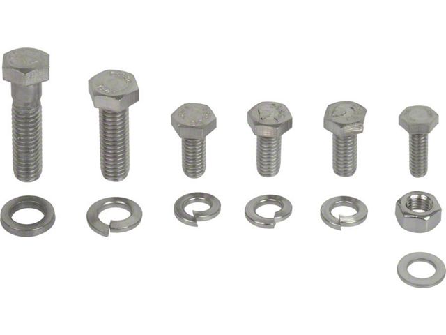 Ford Pickup Truck Engine Hardware Kit - Original Style - Stainless Steel - Flathead V8 (Passenger & Pickup)