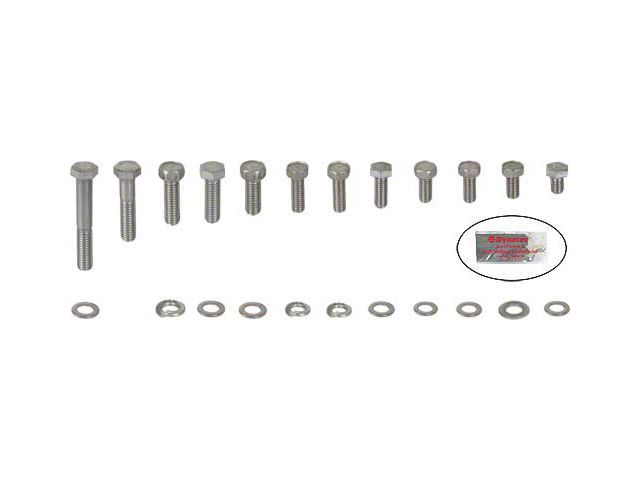 Ford Pickup Truck Engine Hardware Kit - Original Style - Stainless Steel - 352 Or 390 V8 With Cast Valve Covers