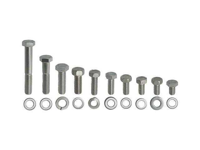 Ford Pickup Truck Engine Hardware Kit - Original Style - Stainless Steel - 352 Or 390 V8 With Stock Valve Covers