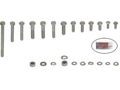 Ford Pickup Truck Engine Hardware Kit - Original Style - Stainless Steel - 460 V8 With Stock Valve Covers