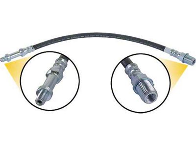 Ford Pickup Truck Front Brake Hose - 17-1/4 Long Including Threads - F100