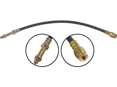 Ford Pickup Truck Front Brake Hose - 18-1/2 Long Including Threads - F100-F350