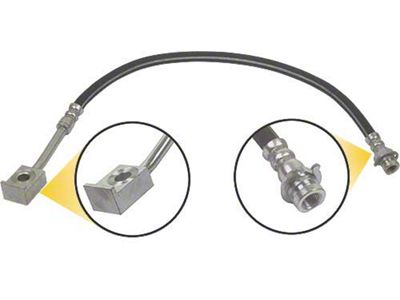Ford Pickup Truck Front Brake Hose - Right - 13 Long - DiscBrakes - F100 Thru F150 2 Wheel Drive