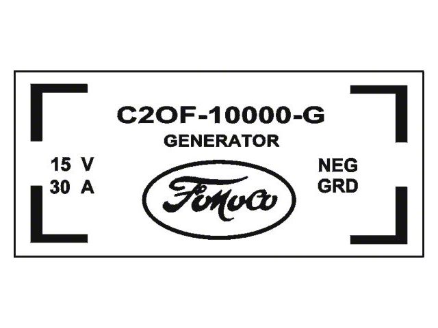 Ford Pickup Truck Generator Decal