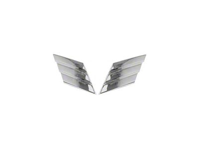 Ford Pickup Truck Grille Hash Marks - Includes Left & Right- Chrome - Originally On Deluxe Models