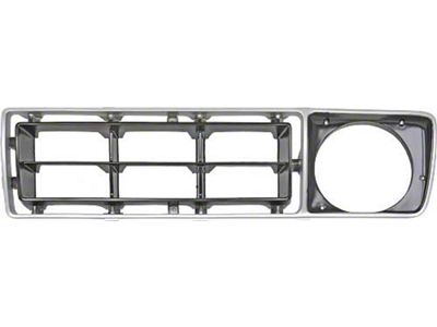 Ford Pickup Truck Grille Shell Insert - Left Side - Argent & Black - F100 Thru F350