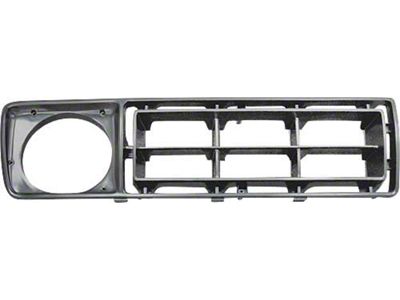 Ford Pickup Truck Grille Shell Insert - Left Side - Gloss Black - F100 Thru F350