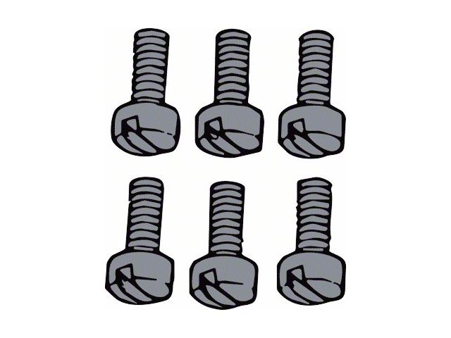 Ford Pickup Truck Headlight Retaining Ring Screw Set - 6 Pieces