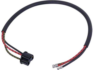 Ford Pickup Truck Headlight Socket Wire - 21 Long - With Full Length Ground & Bullet Connectors - Without Grommet