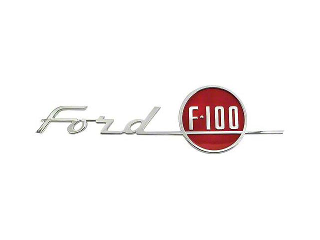 Ford Pickup Truck Hood Side Emblems - Chrome - Ford F-100