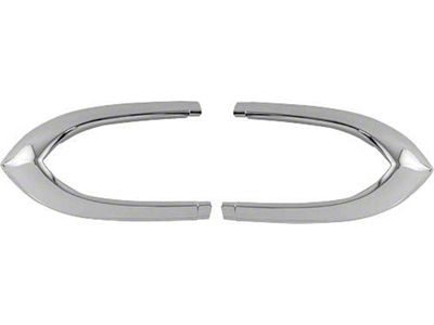 Ford Pickup Truck Hood Side Moulding End - Chrome Die Cast - Right & Left