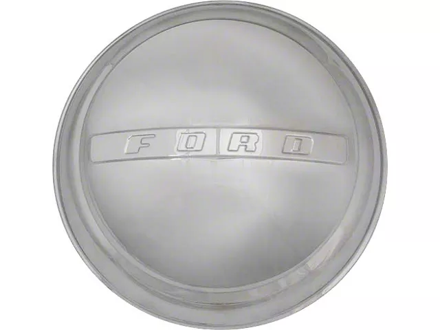 Ford Pickup Truck Hub Cap - Stainless Steel - Raised CenterBar With Ford Lettering - F1 & F100 (Also 1947 Pickup)