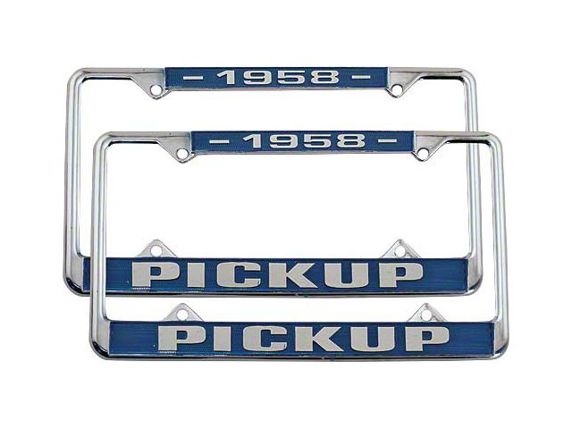 Ford Pickup Truck License Plate Frames - 1958 Pickup