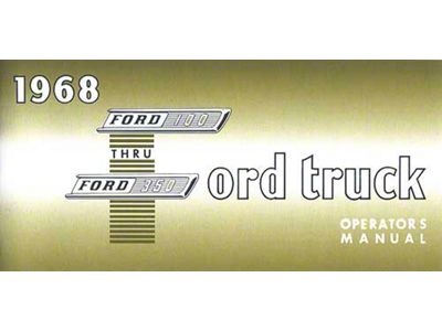 1968 Ford Truck Owners Manual