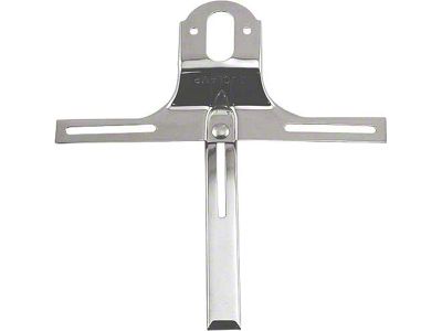 Ford Pickup Truck Rear License Plate Bracket - Polished Stainless Steel - With Strap - F1 & F100
