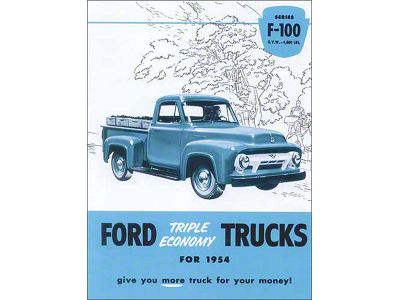 1954 Truck Sales Foldout (1954 F-100; 1954 F-250; 1954 F-350)