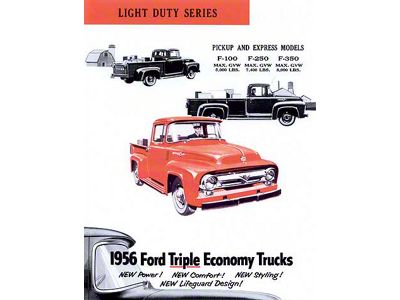 1956 F-100, F-250, F-350 Truck Sales Foldout