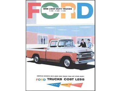 1958 F-100, F-250,F- 350 Truck Sales Foldout