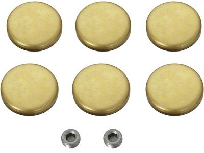 Ford Pickup Truck Soft Plug Set - Brass - 223 Or 262 6 Cylinder