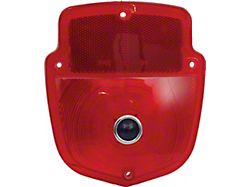 Pickup Truck Tail Light Lens - Shield Type - Red GlassLens With Blue Dot Lens - Flareside Pickup (55-79 F-100; 55-79 F-250; 55-79 F-350; 75-79 F-150)