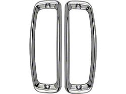 Ford Pickup Truck Tail Light Bezels - Polished Stainless Steel - Left & Right - Styleside Bed Pickup