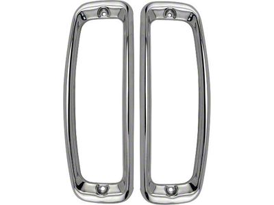 Ford Pickup Truck Tail Light Bezels - Polished Stainless Steel - Left & Right - Styleside Bed Pickup