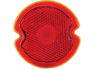 Red Tail Light Lens/ 33-36 Pass & 46-52 Pickup (Fits Ford and Mercury station wagon only)