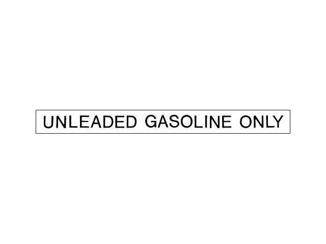 Ford Pickup Truck Unleaded Fuel Only Decal - 5 Long - Straight Black Letters
