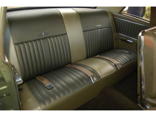 Ford Rear Bench Seat Upholstery, Two-Tone, Vinyl, Sedan, Falcon, 1966-67 (2-Door)