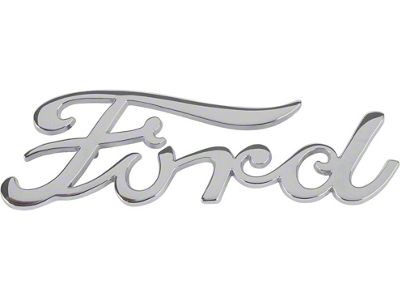 Ford Script Hood Emblem; Chrome (55-56 F-100, F-250, F-350)